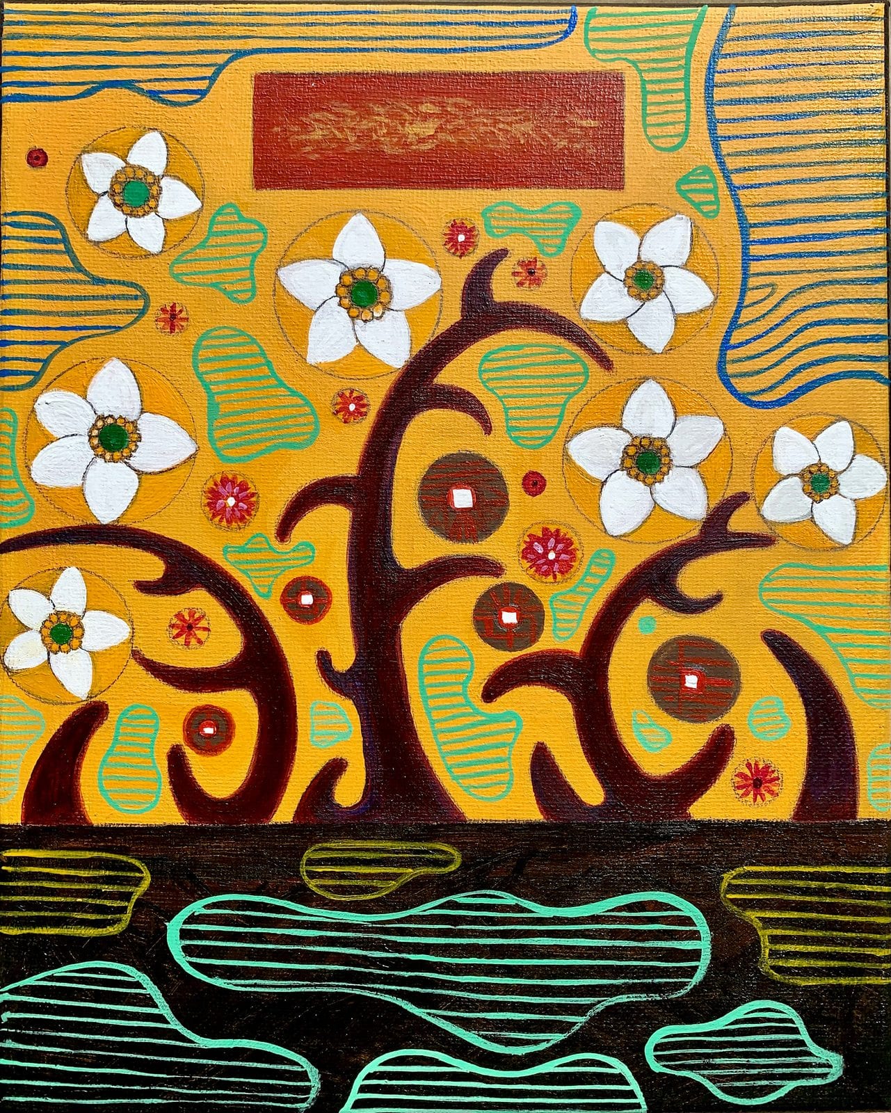 Árbol de Azahar, Acrylic on canvas board
