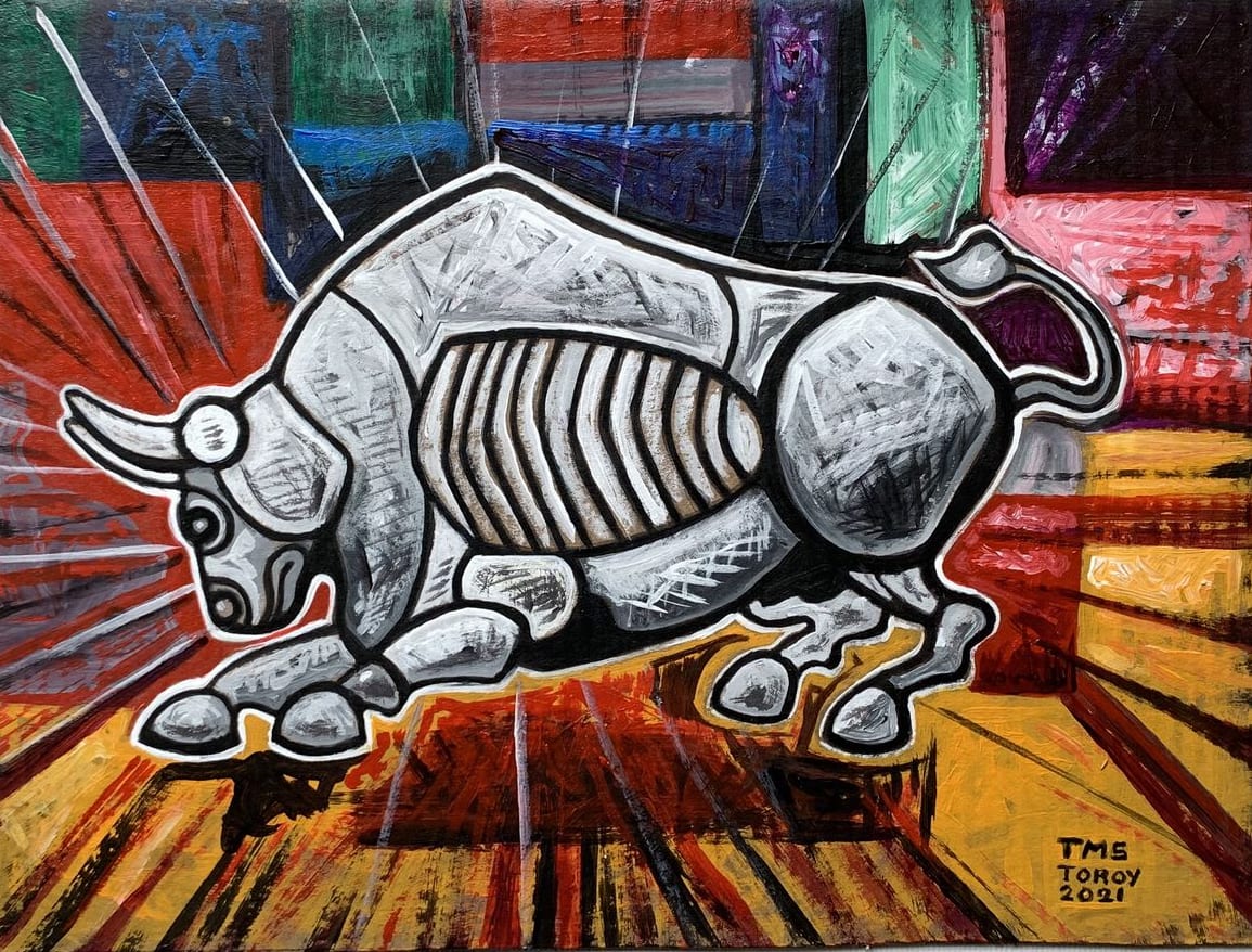 Embestida, Acrylic on board, 2021